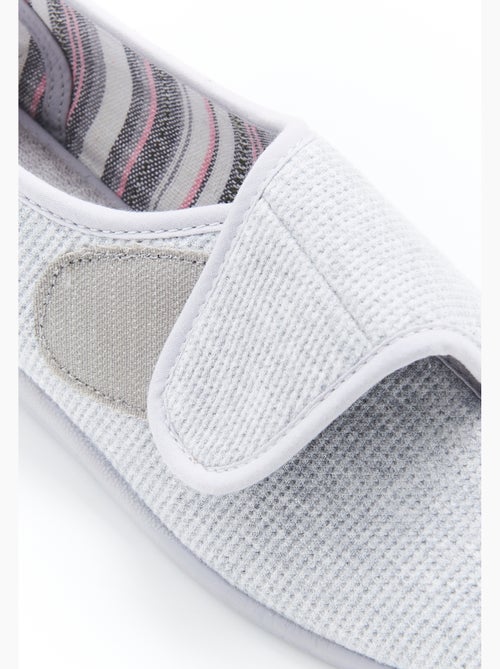 Chaussons maille gaufrée à scratch - Damart - Kiabi