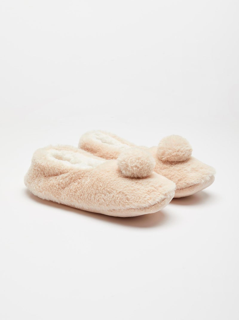 Chaussons maille moelleuse et chaude Thermolactyl Damart Beige