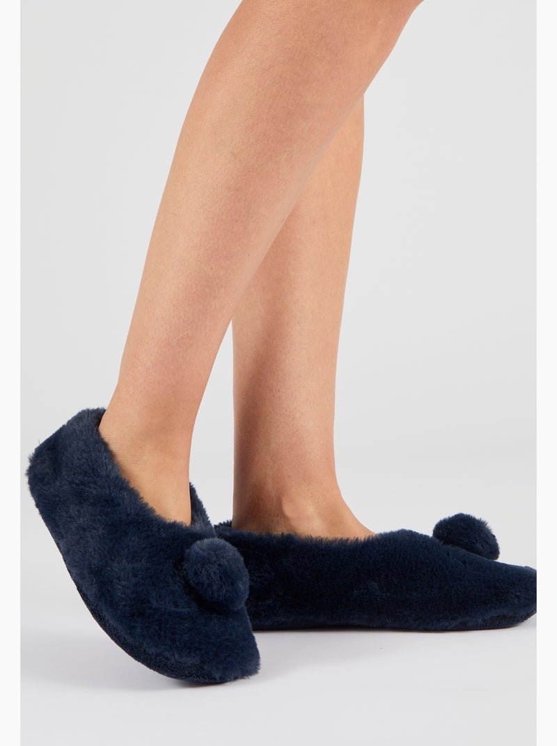 Chaussons maille moelleuse Thermolactyl - Damart Bleu - Kiabi