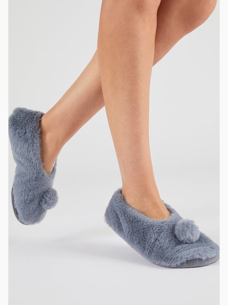 Chaussons maille moelleuse Thermolactyl - Damart Gris - Kiabi