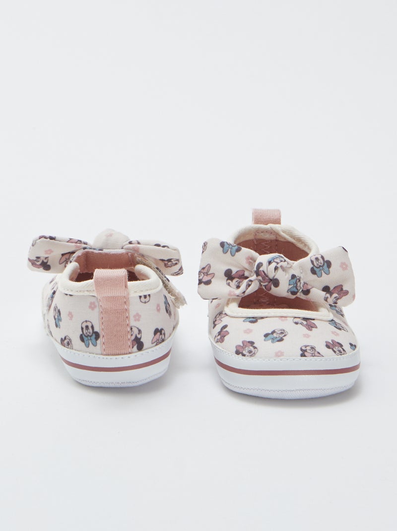 Chaussons 'Minnie' à scratch Rose - Kiabi