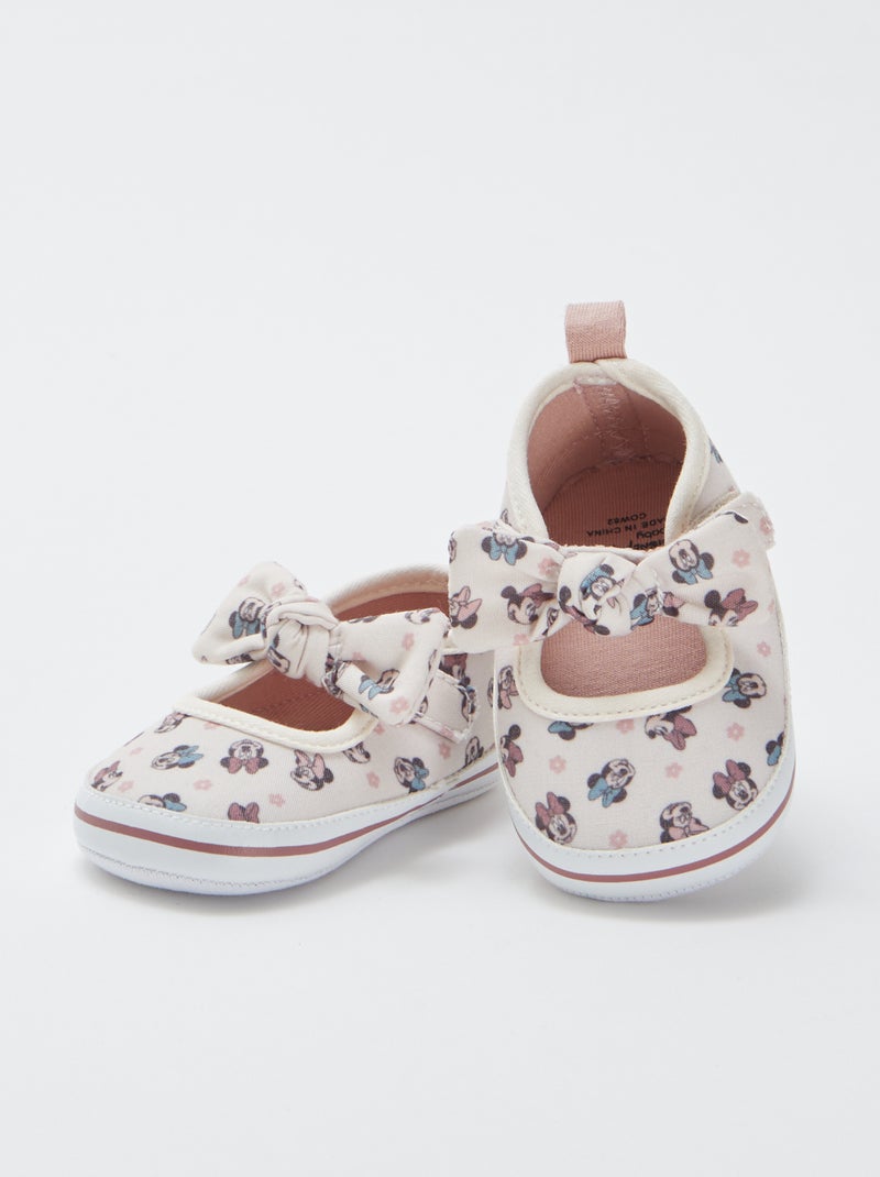 Chaussons 'Minnie' à scratch Rose - Kiabi