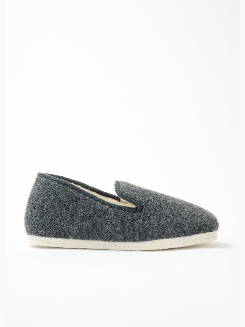 Chaussons mixtes largeur confort semelle feutre - afibel Gris - Kiabi