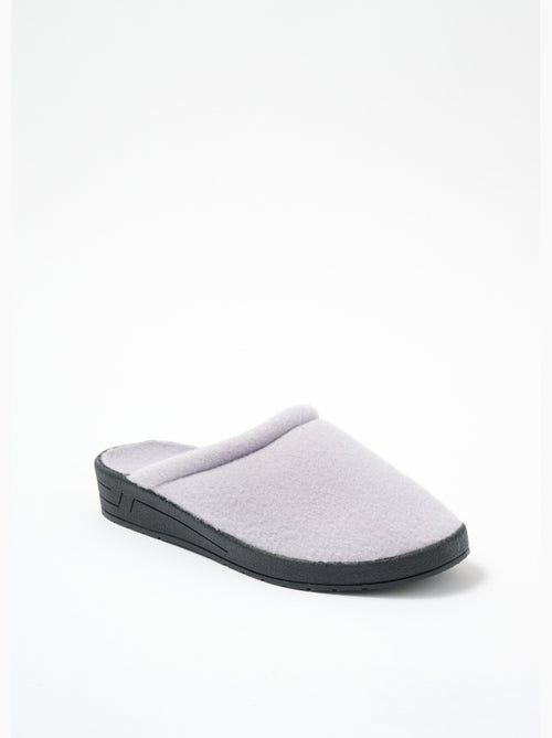 Chaussons mixtes mule largeur confort polaire - Afibel - Kiabi