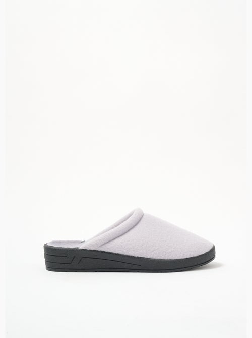 Chaussons mixtes mule largeur confort polaire - Afibel - Kiabi