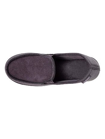 Chaussons mocassins dessus velours et semelle grand confort homme Isotoner