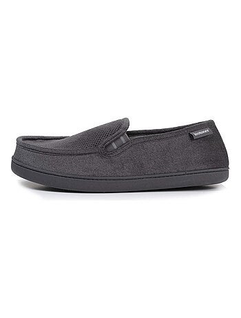 Chaussons mocassins dessus velours et semelle grand confort homme Isotoner