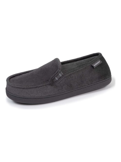 Chaussons mocassins dessus velours et semelle grand confort homme Isotoner - Kiabi
