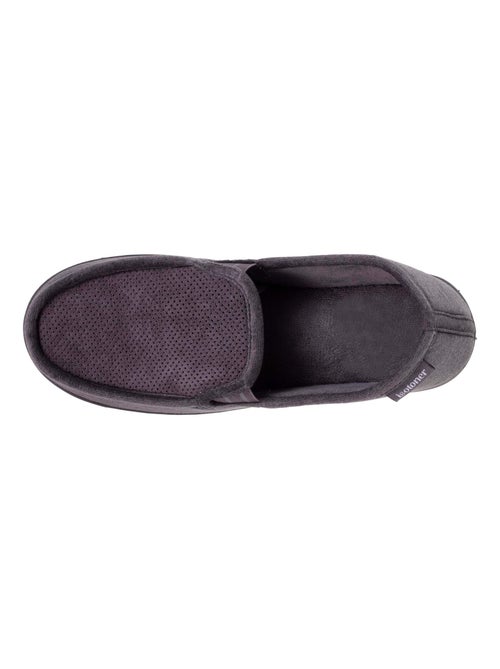 Chaussons mocassins dessus velours et semelle grand confort homme Isotoner - Kiabi