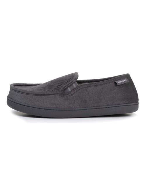 Chaussons mocassins dessus velours et semelle grand confort homme Isotoner - Kiabi