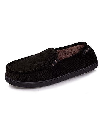 Chaussons mocassins dessus velours et semelle grand confort homme Isotoner