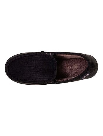 Chaussons mocassins dessus velours et semelle grand confort homme Isotoner