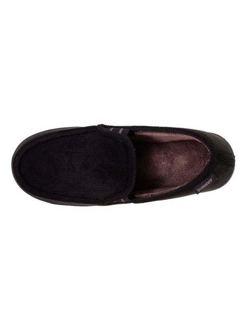 Chaussons mocassins dessus velours et semelle grand confort homme Isotoner - Kiabi