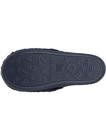 Chaussons mocassins en sherpa, semelle antidérapante garçon