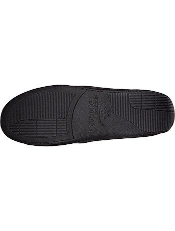 Chaussons mocassins en suédine, semelle gomme homme isotoner