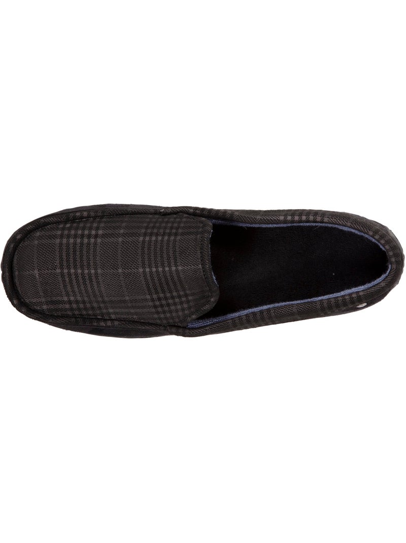 Chaussons mocassins en suédine, semelle gomme homme isotoner Noir Marron - Kiabi