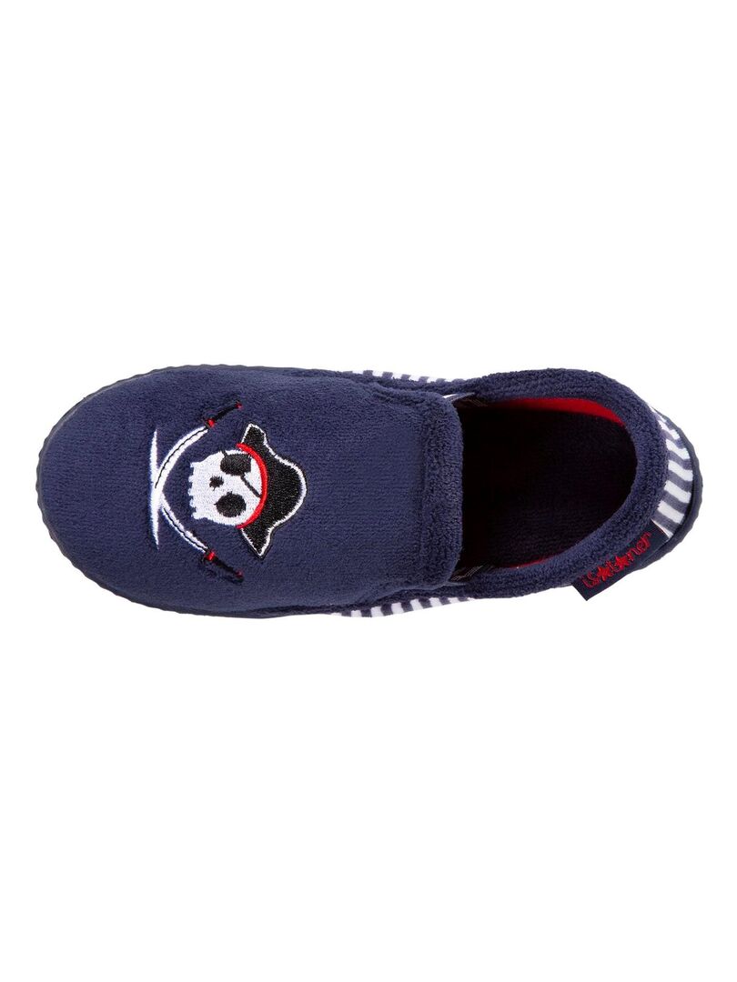Mocassins Chaussons Femme Mokkers Emily - Daim Bleu Marine, Doublure Laine, Taille 39 EU