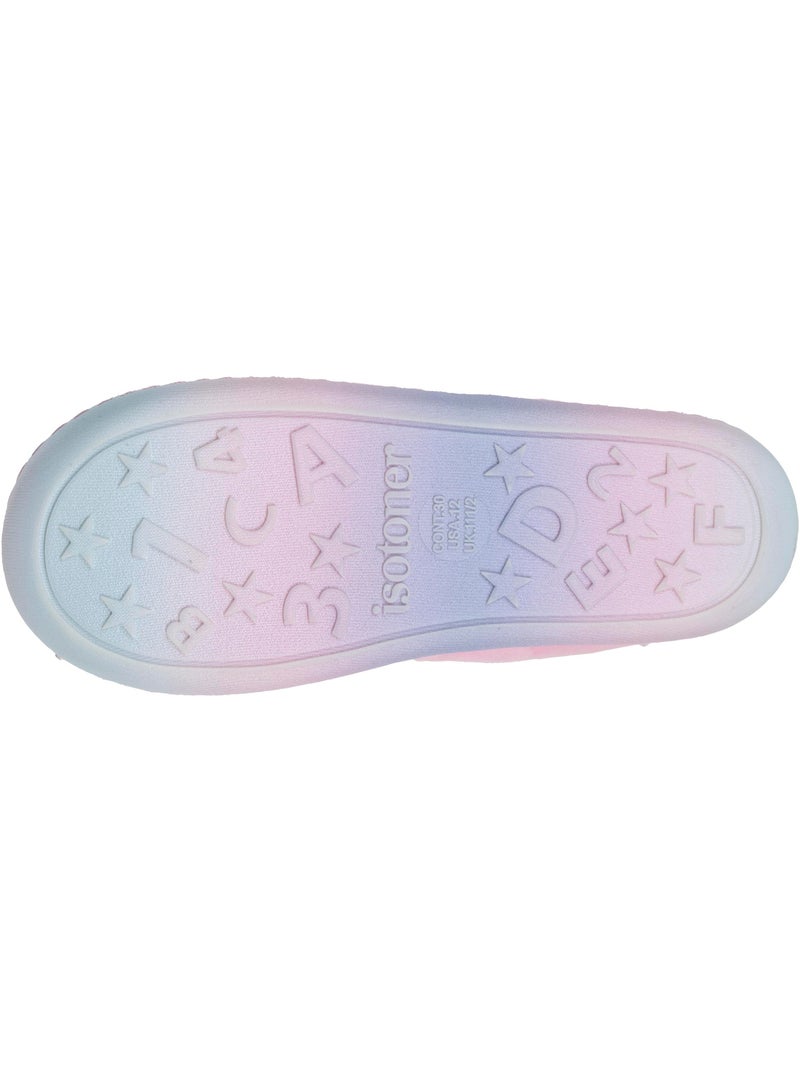 Chaussons mocassins enfilage facile, semelle antidérapante fille isotoner Rose - Kiabi