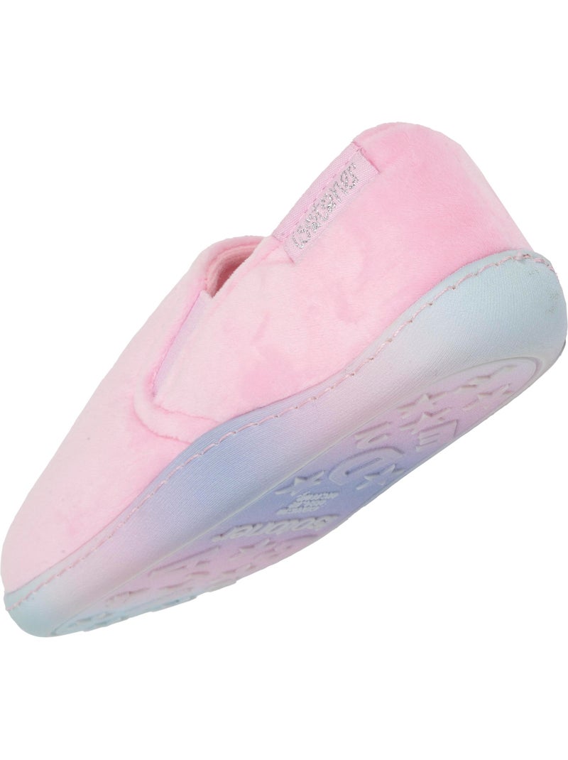 Chaussons mocassins enfilage facile, semelle antidérapante fille isotoner Rose - Kiabi