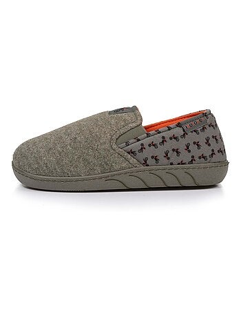 Chaussons mocassins enfilage facile, semelle ergonomique confort garçon Isotoner