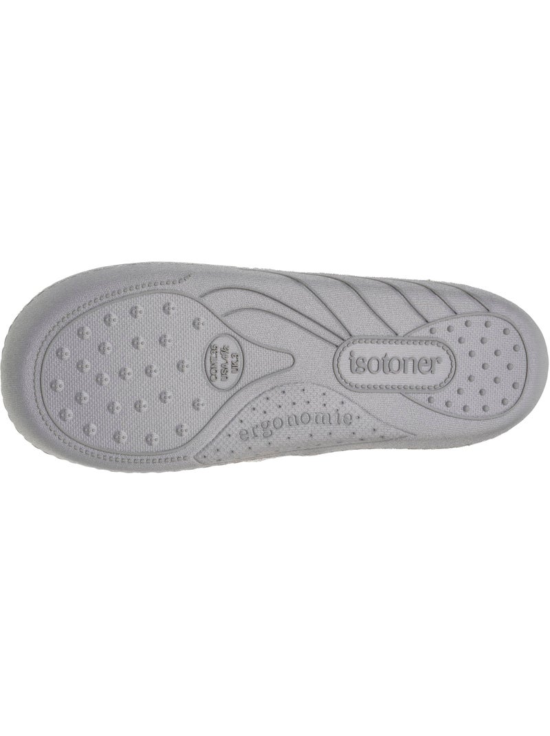 Chaussons mocassins enfilage facile, semelle ergonomique fille Gris chiné - Kiabi