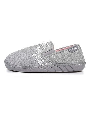 Chaussons mocassins enfilage facile, semelle ergonomique fille Isotoner