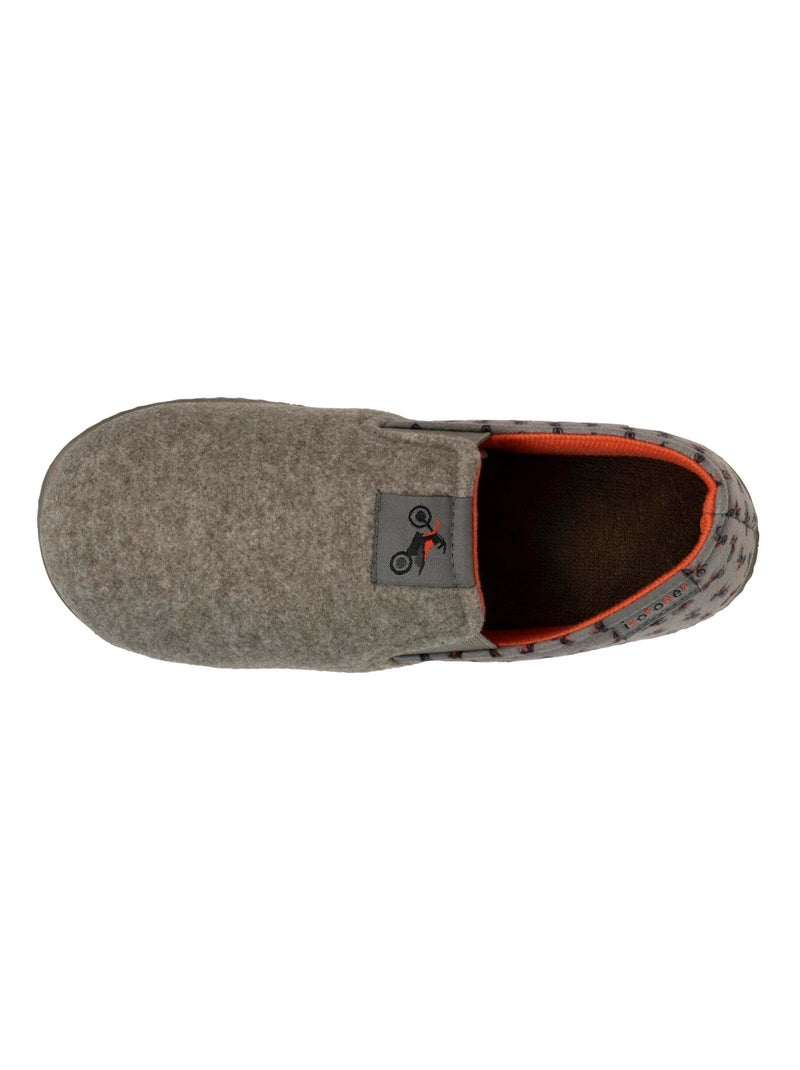 Chaussons mocassins enfilage facile, semelle ergonomique garçon Isotoner Kaki - Kiabi