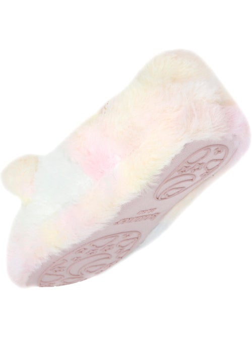 Chaussons mocassins imitation fourrure, semelle fille isotoner - Kiabi