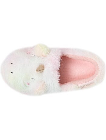 Chaussons mocassins imitation fourrure, semelle fille