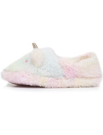 Chaussons mocassins imitation fourrure, semelle fille