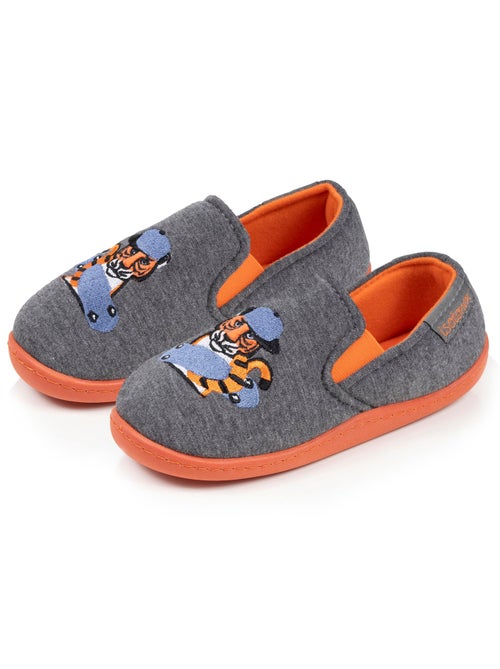 Chaussons mocassins jersey, maintien du pieds, semelle garçon isotoner - Kiabi
