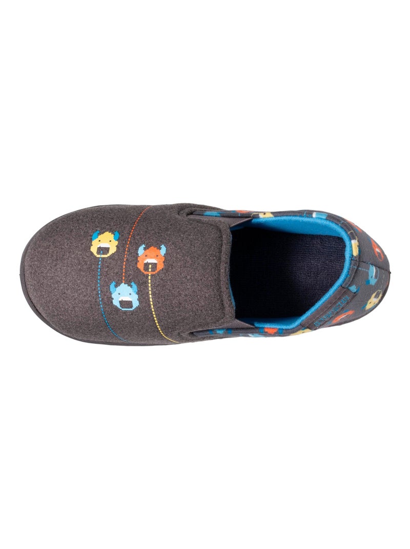 Chaussons mocassins légers et confortables, faciles à garçon Isotoner Gris chiné - Kiabi