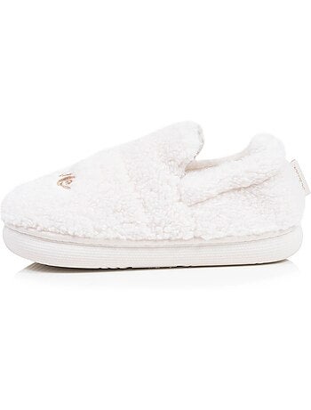 Chaussons mocassins maille bouclette semelle bloup extra fille isotoner