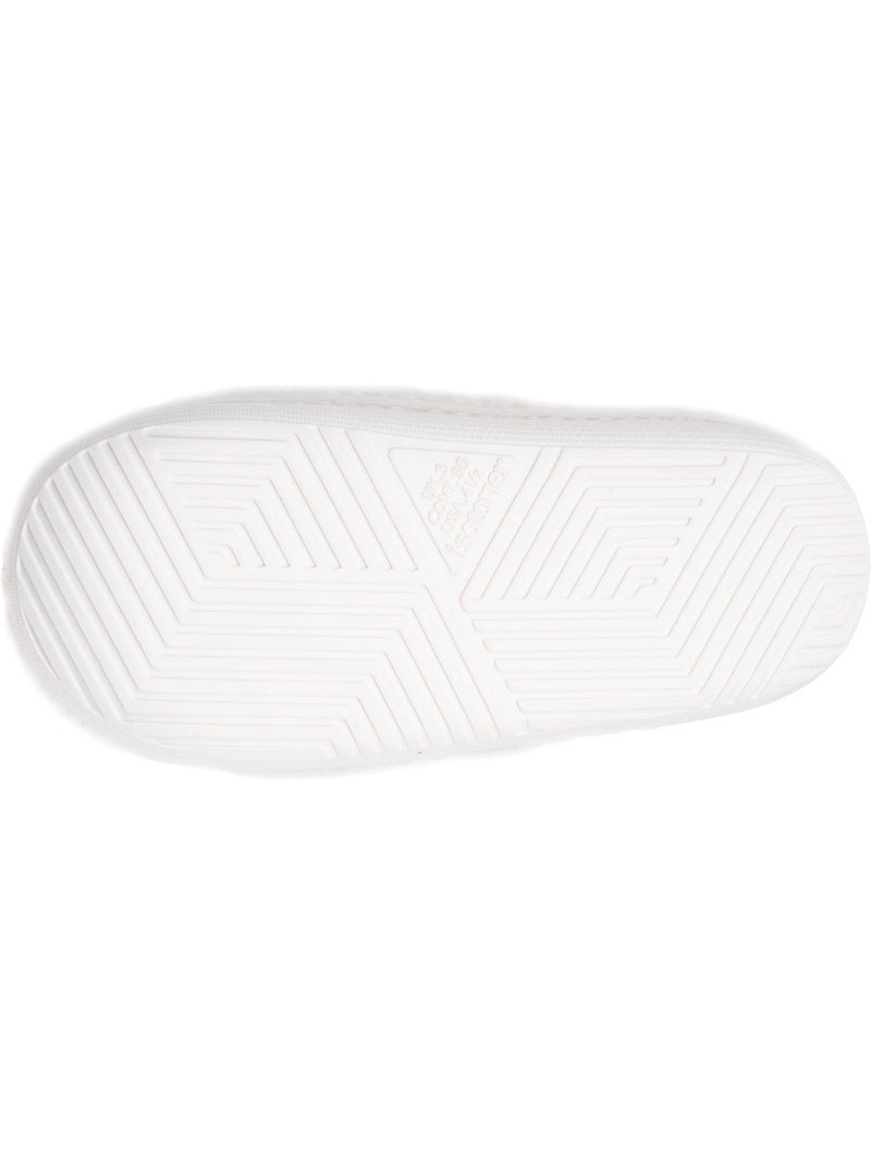 Chaussons mocassins maille bouclette semelle bloup extra fille isotoner Ivoire - Kiabi