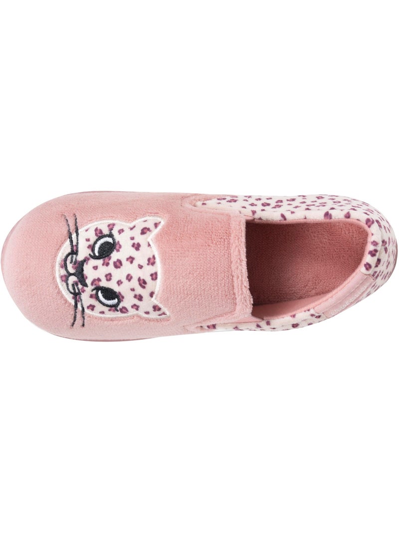 Chaussons mocassins micro-éponge, maintien souple, facile à fille isotoner Rose clair - Kiabi
