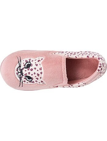 Chaussons mocassins micro-éponge, maintien souple, facile à fille