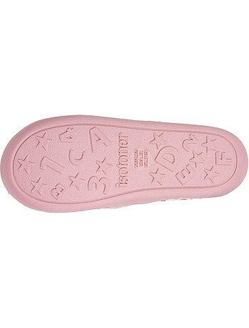 Chaussons mocassins micro-éponge, maintien souple, facile à fille