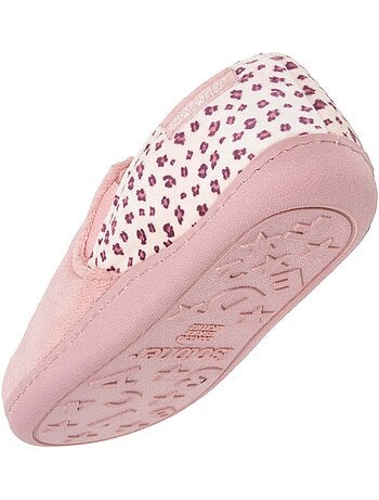 Chaussons mocassins micro-éponge, maintien souple, facile à fille