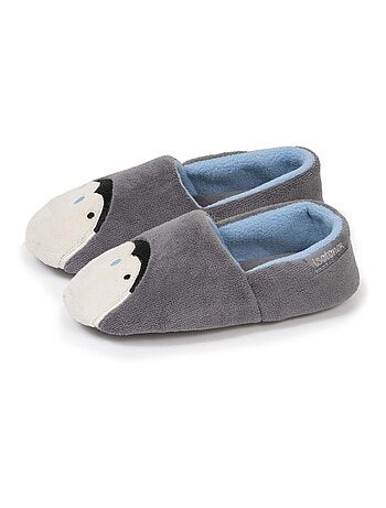 Chaussons mocassins micro éponge, semelle gomme ultra souple mixte enfant