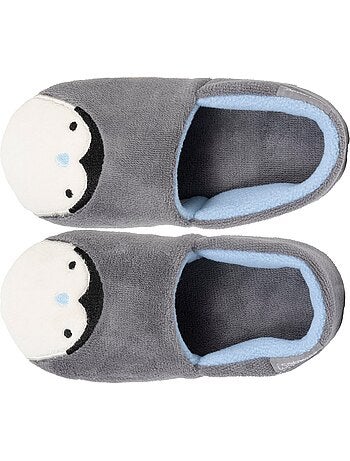 Chaussons mocassins micro éponge, semelle gomme ultra souple mixte enfant