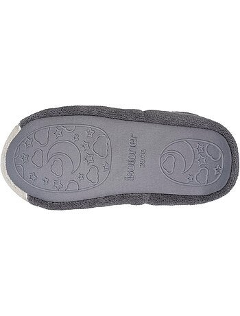 Chaussons mocassins micro éponge, semelle gomme ultra souple mixte enfant