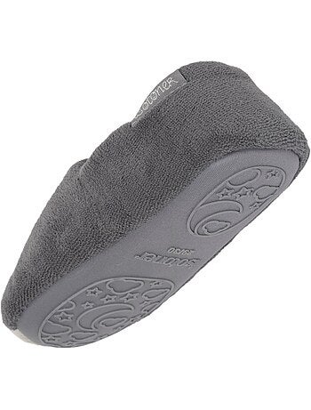 Chaussons mocassins micro éponge, semelle gomme ultra souple mixte enfant