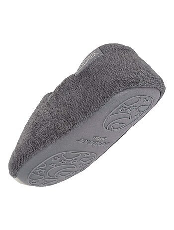 Chaussons mocassins micro éponge, semelle gomme ultra souple mixte enfant Isotoner