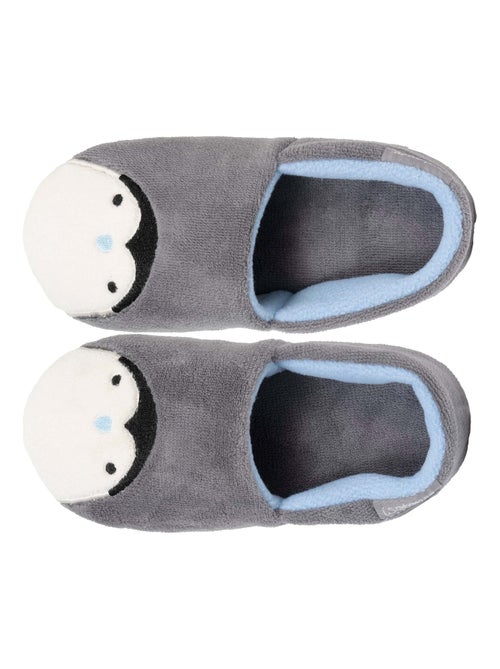 Chaussons mocassins micro éponge, semelle gomme ultra souple mixte enfant Isotoner - Kiabi