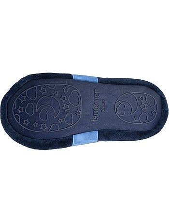 Chaussons mocassins microvelours, semelle gomme garçon