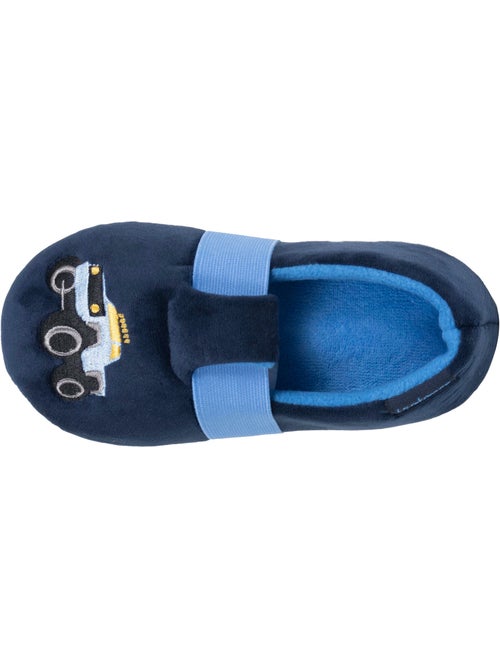 Chaussons mocassins microvelours, semelle gomme garçon isotoner - Kiabi