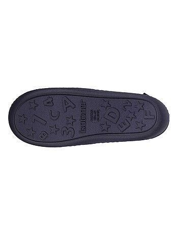 Chaussons mocassins monstre rayé garçon Isotoner