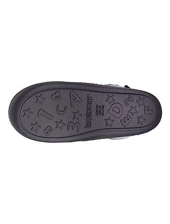 Chaussons mocassins monstre rayé garçon Isotoner