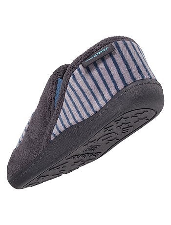 Chaussons mocassins monstre rayé garçon Isotoner