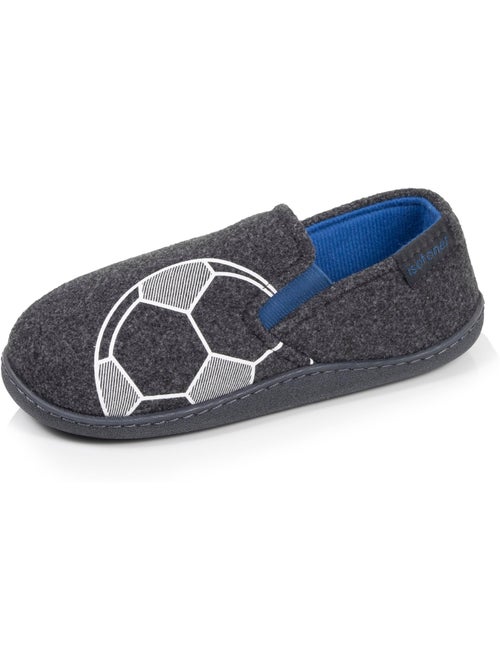 Chaussons mocassins polaire chinée, maintien du pieds, garçon Isotoner - Kiabi
